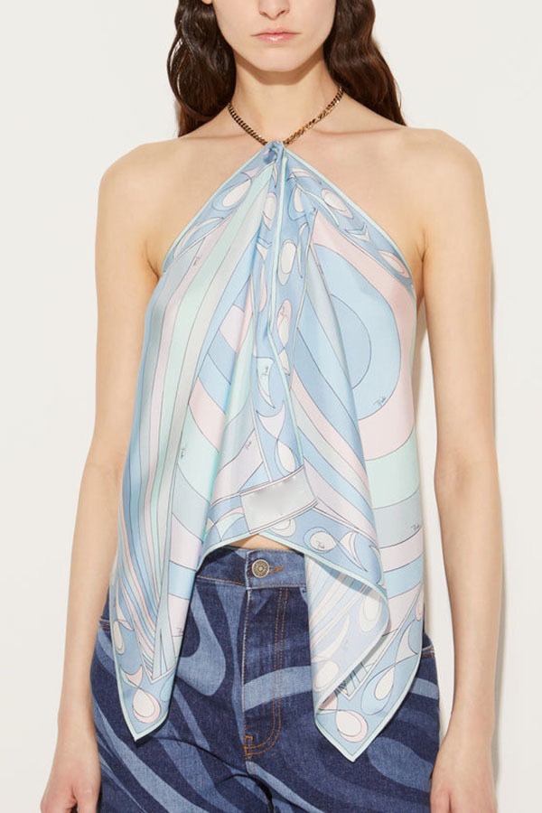 Emilio Pucci Silk Scarf Top-005