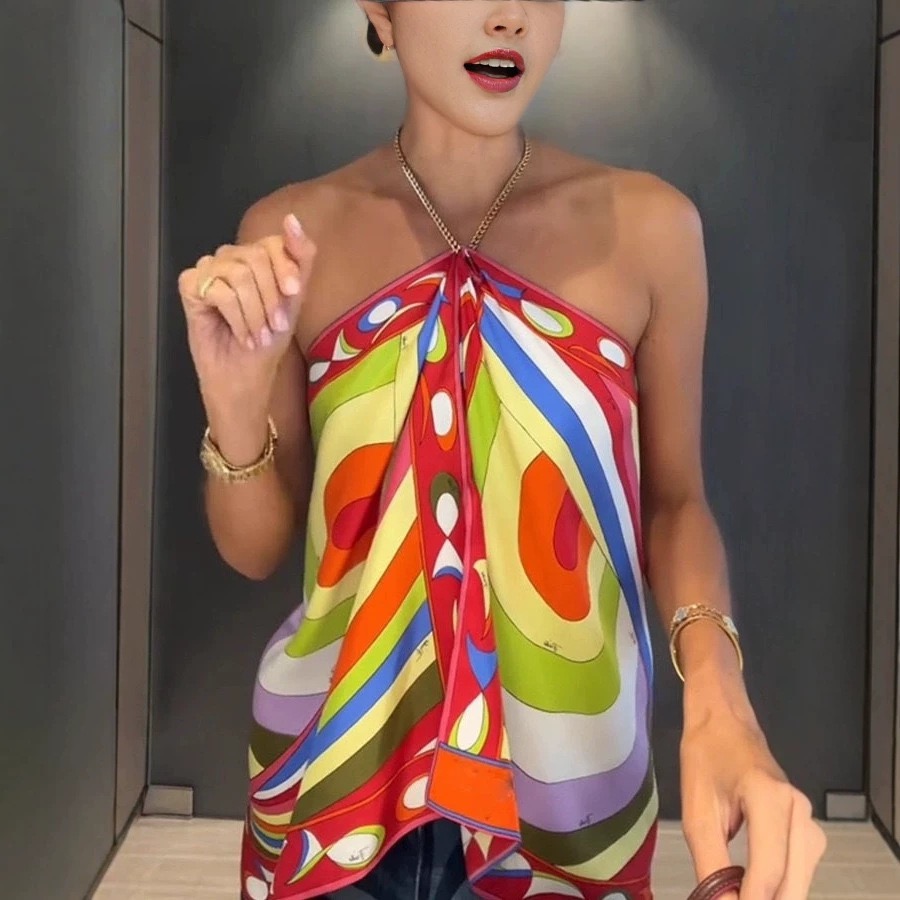 Emilio Pucci Silk Scarf Top-003